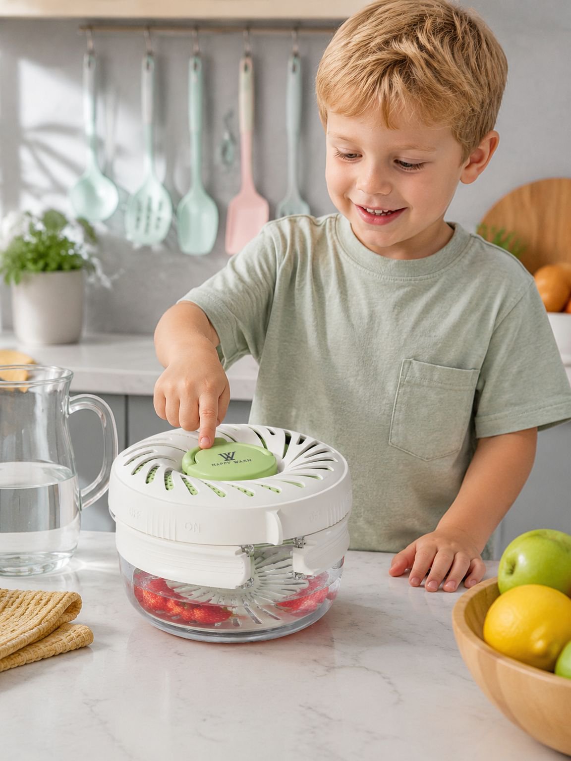 Multifunktionaler Küchen-Abtropfkorb für Obst mit Aufbewahrung