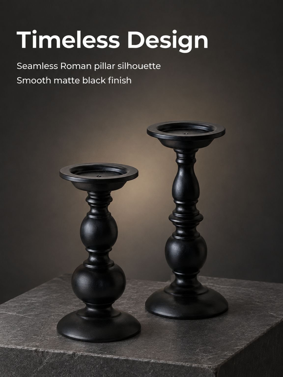 Antique-style Roman candlestick holder for elegant home decor