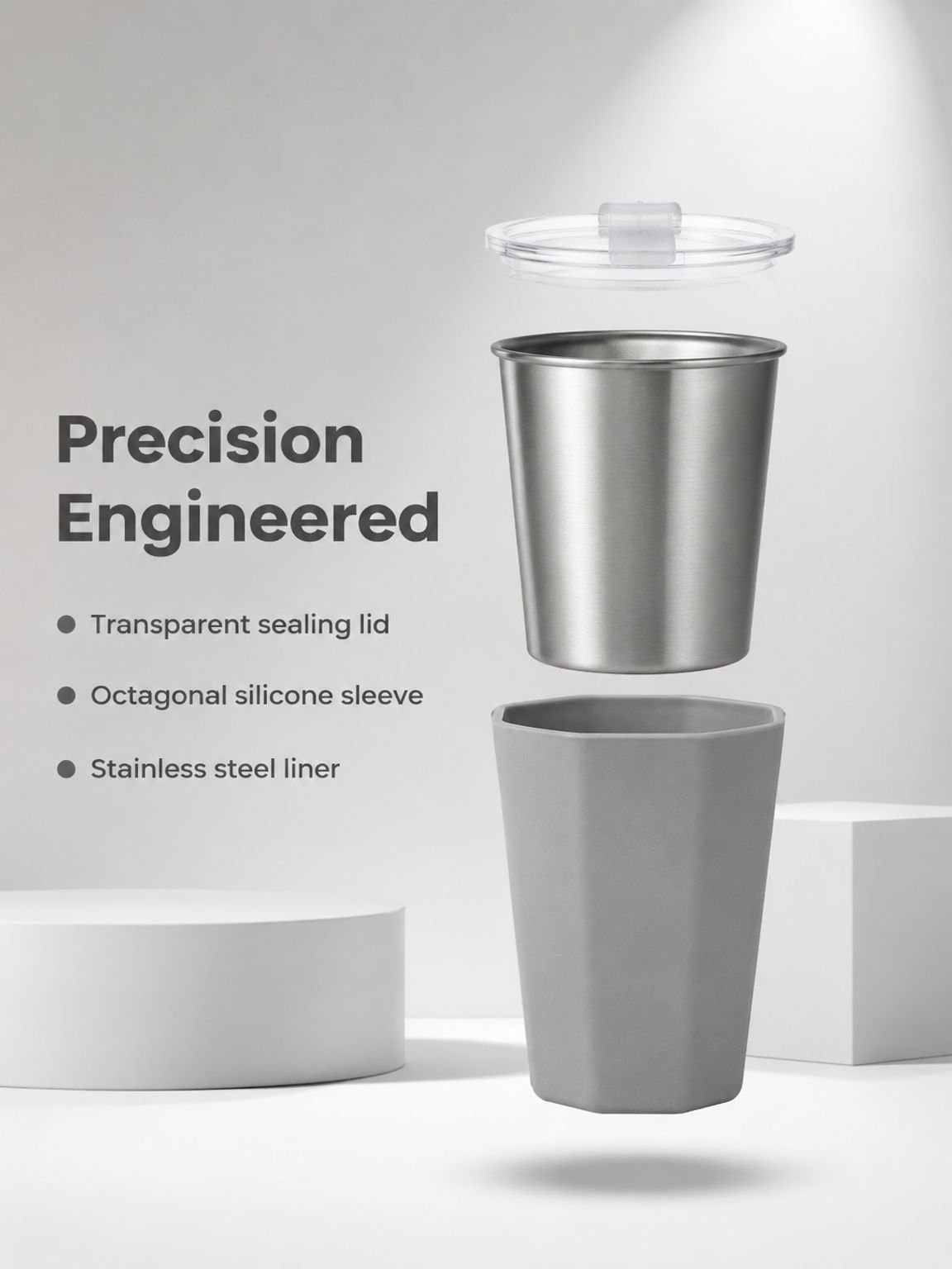 Creative Frosty Cooling Cup filled with a cold beverage