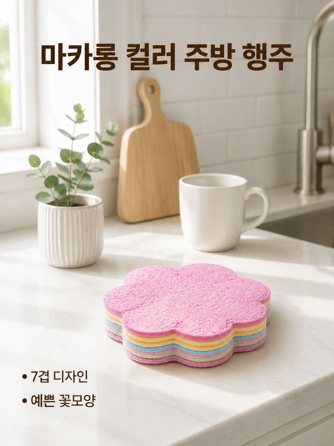 쉽게 찢어지는 여러 겹의 청소용 천