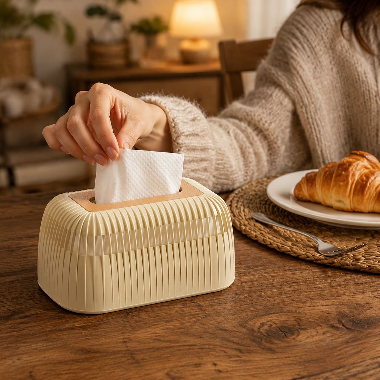 Caja de pañuelos de mesa para el hogar