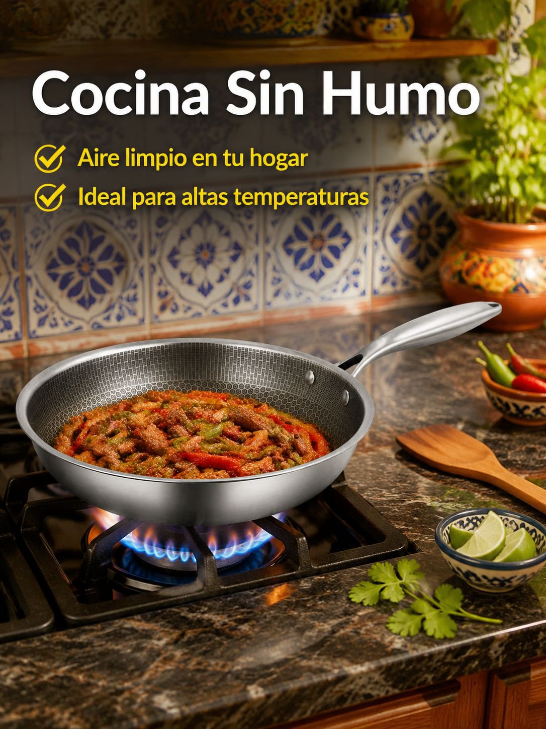 Sartén para freír carne de uso doméstico