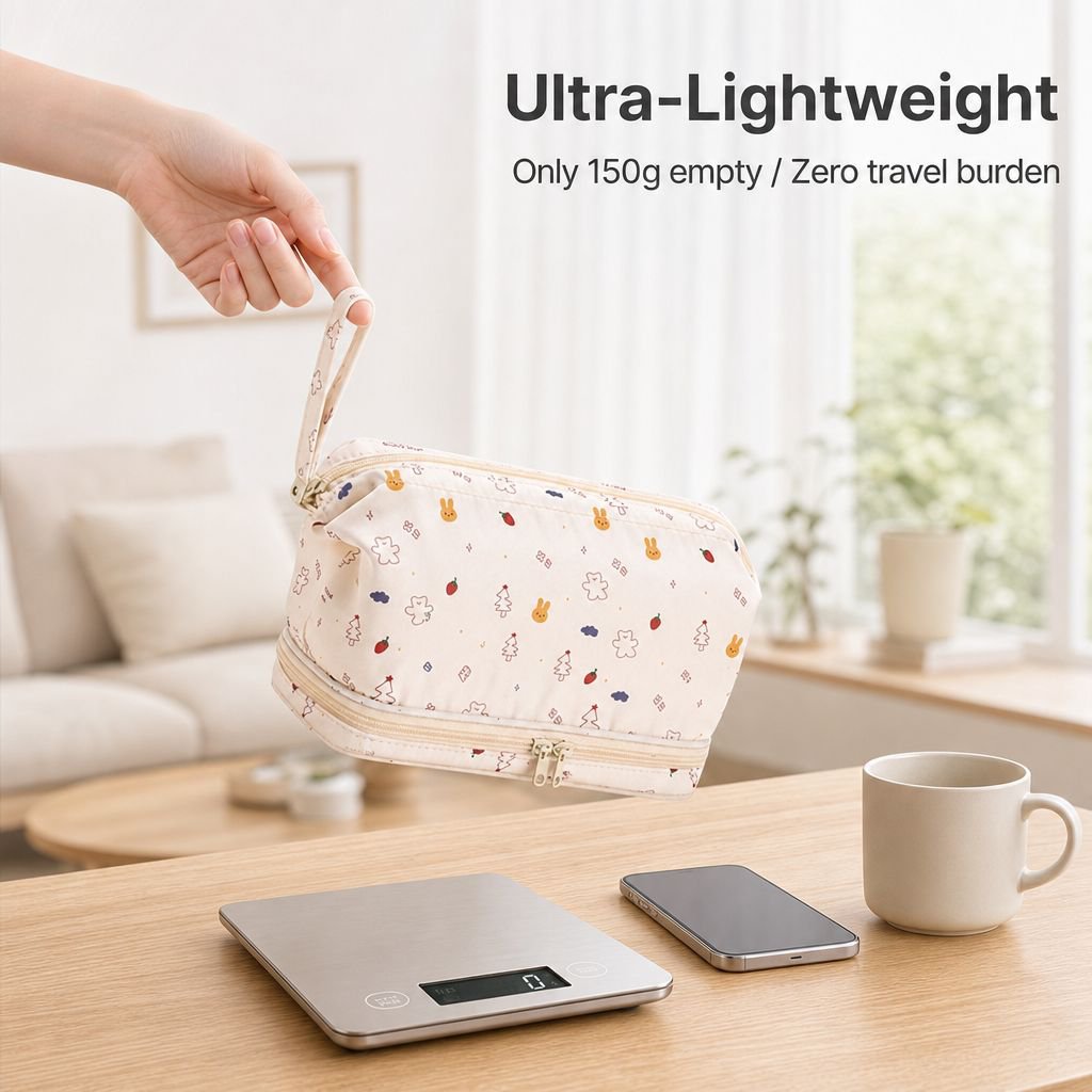 Double-layer Waterproof Cute Makeup Bag Large Capacity Organizer