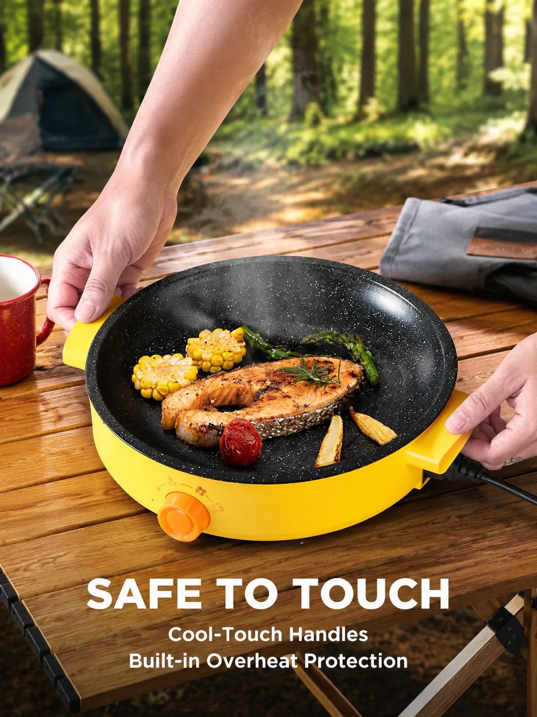 Outdoor Portable Multifunctional Electric Grill Pan