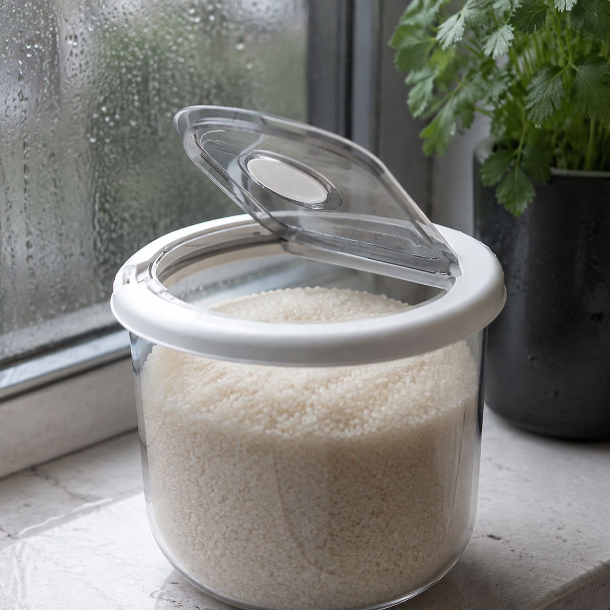 Anti-insect sealed rice storage container for home use