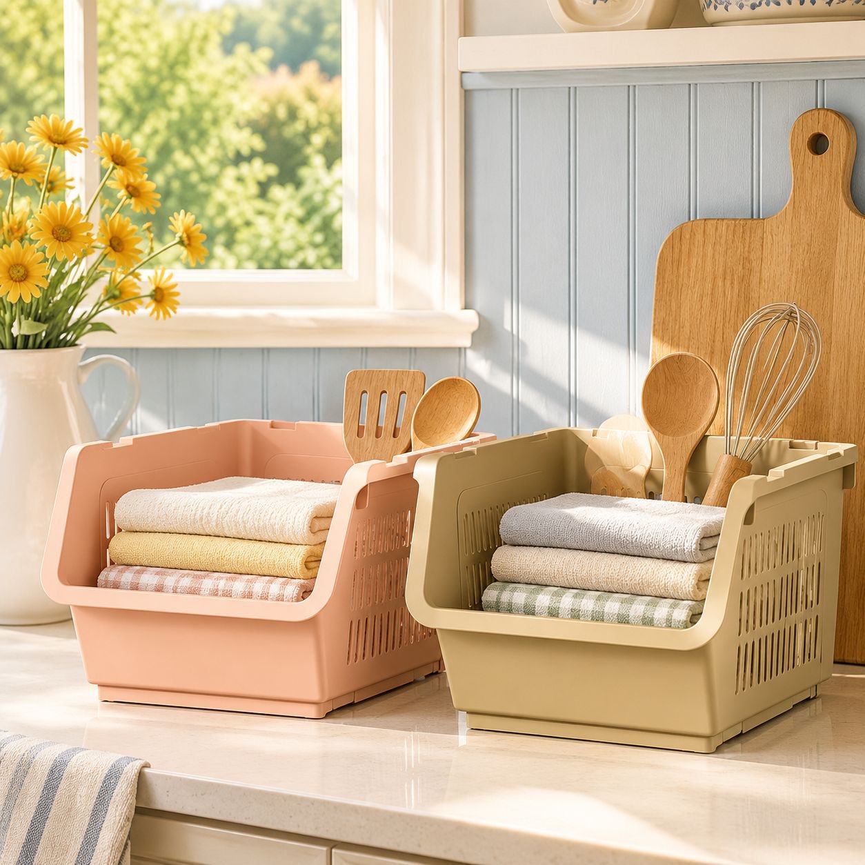 Space-saving sundries storage solution