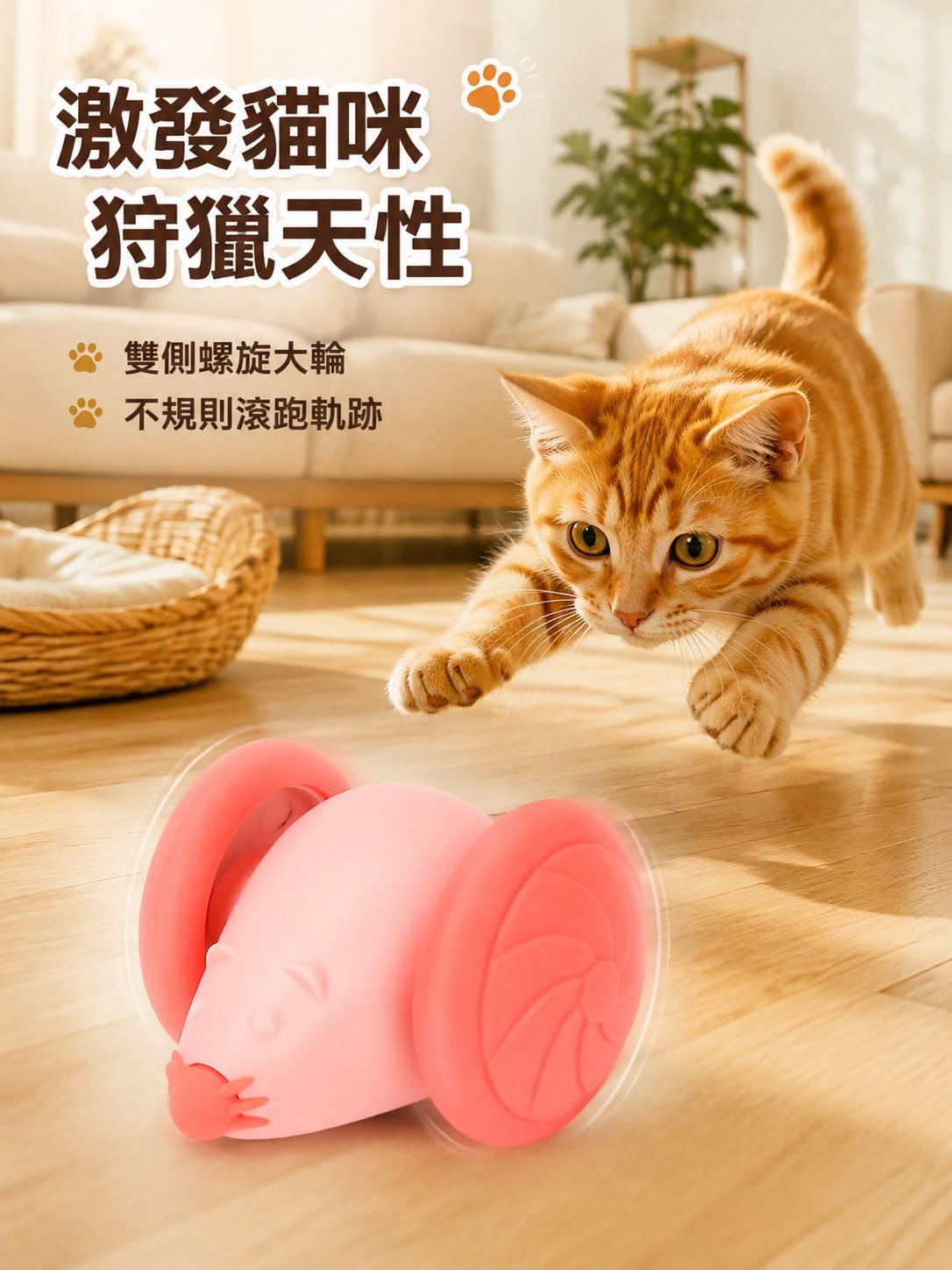 貓捉老鼠滾輪跑跑樂