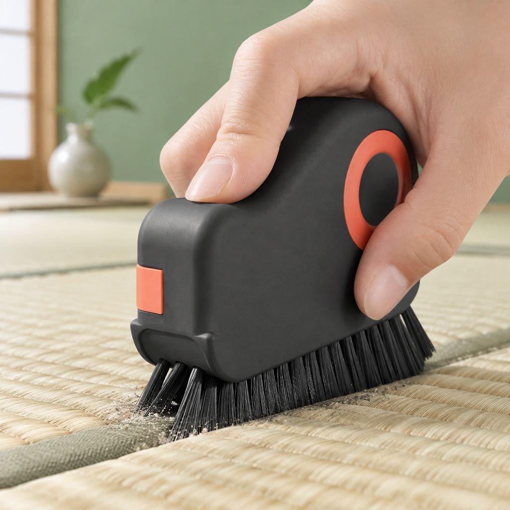 細かな窓の継ぎ目に使える掃除ブラシ