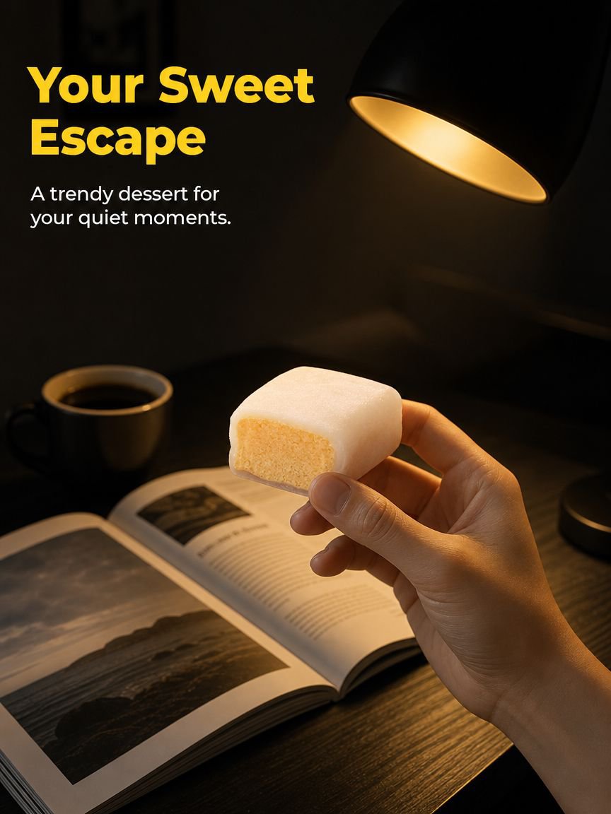 Elegant packaging for Trendy Snow Skin Mochi Cake