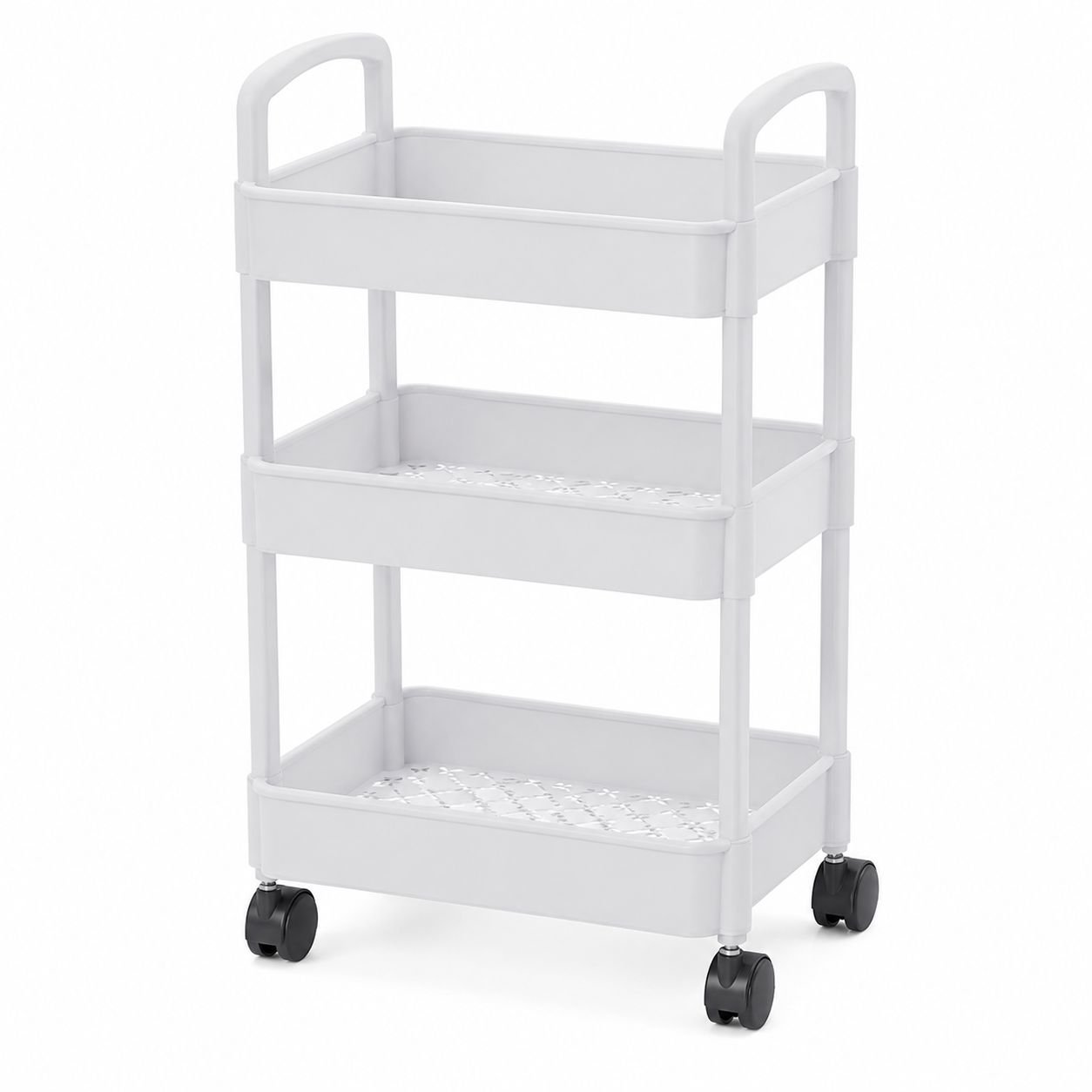 Rotating Multi-Tier Storage Trolley for Kitchen and Bathroom