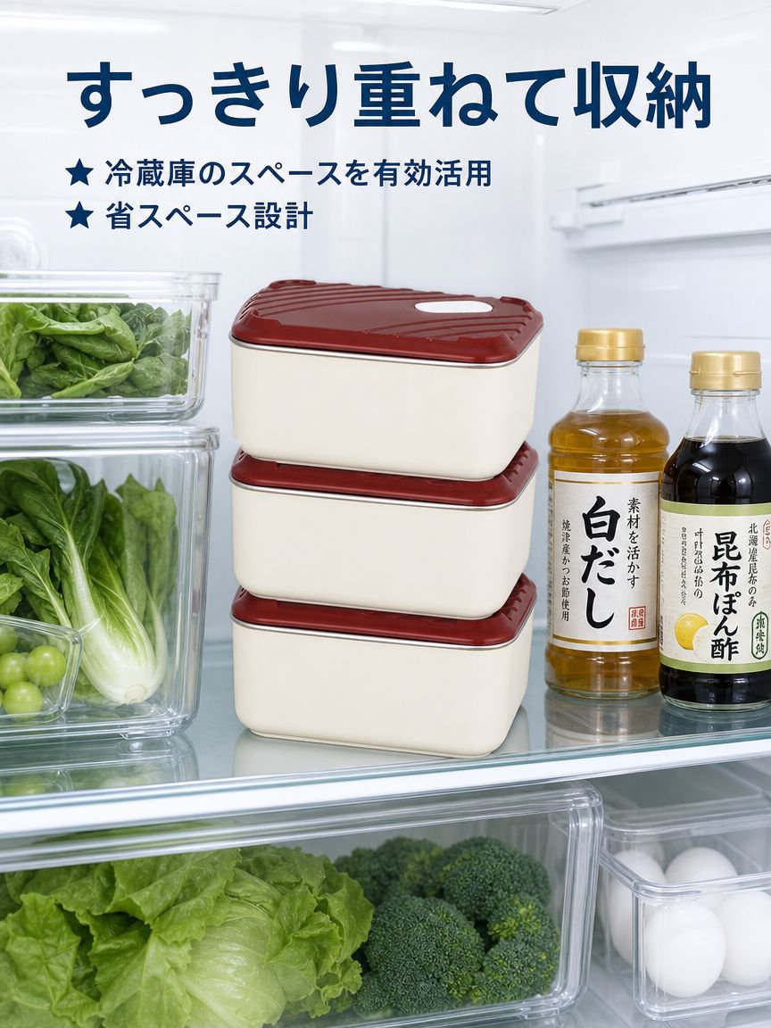 ステンレス保存容器弁当箱 家庭用 密閉蓋付き