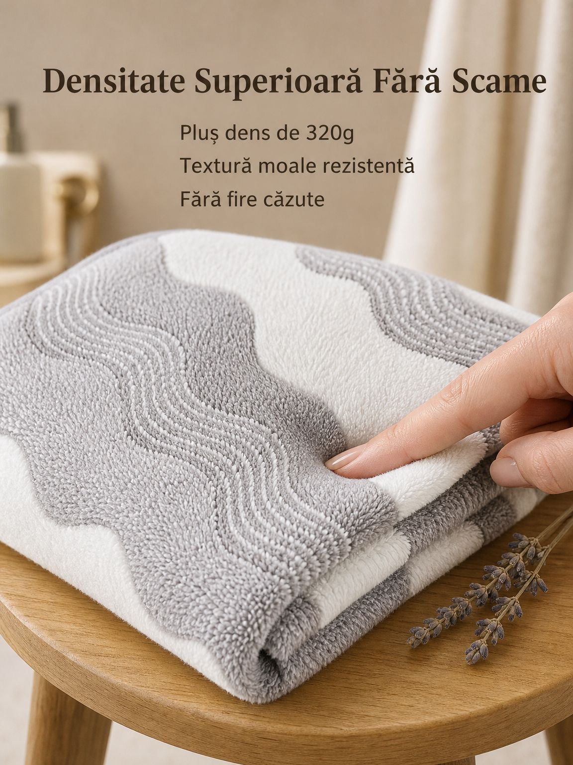 Prosop absorbant în două nuanțe