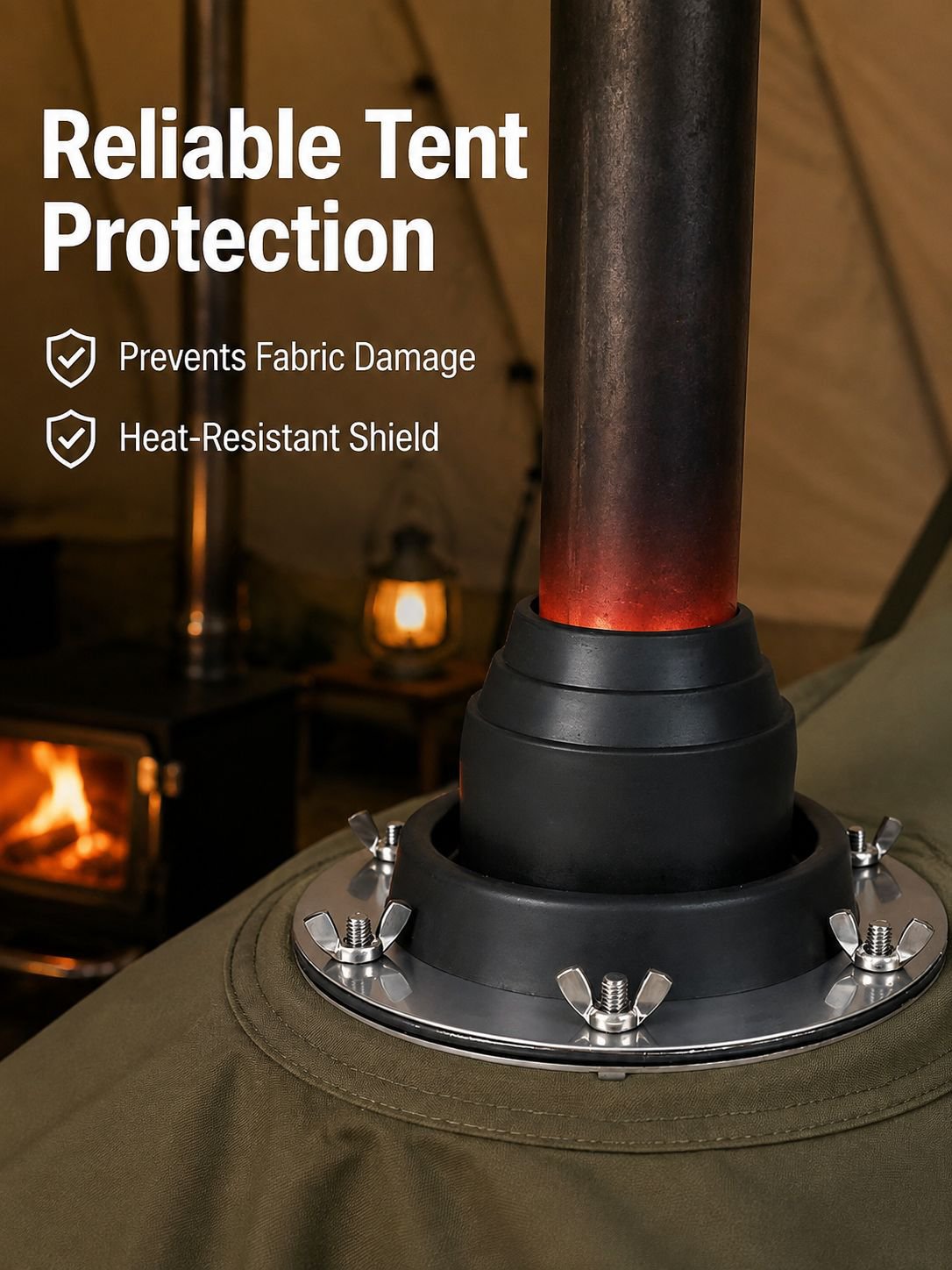 Tent Chimney Heat Shield