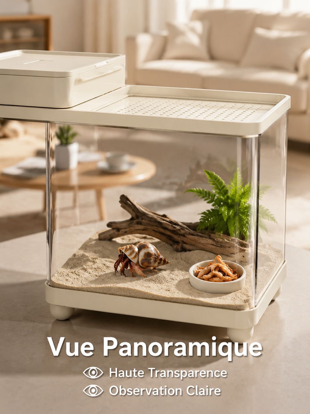 Boîte d'élevage pour bernard-l'hermite