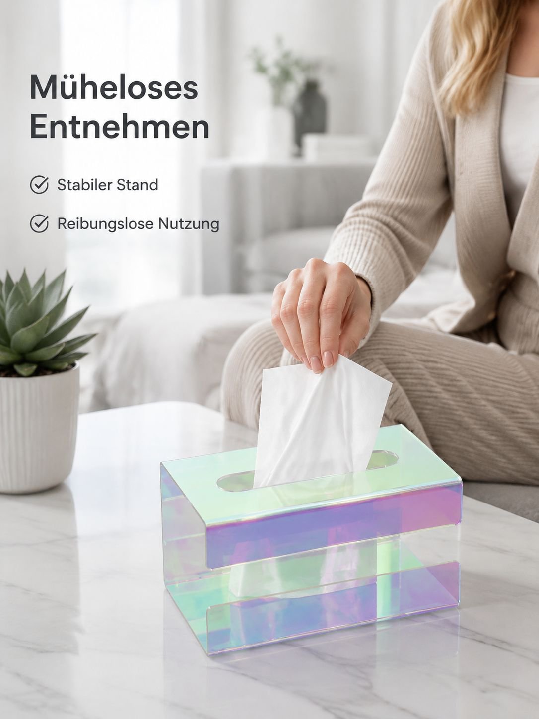 Hochwertige Aurora Taschentuchbox als Wohnaccessoire