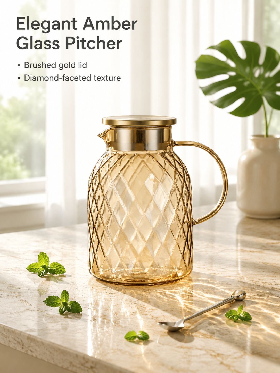 Large capacity glass water bottle