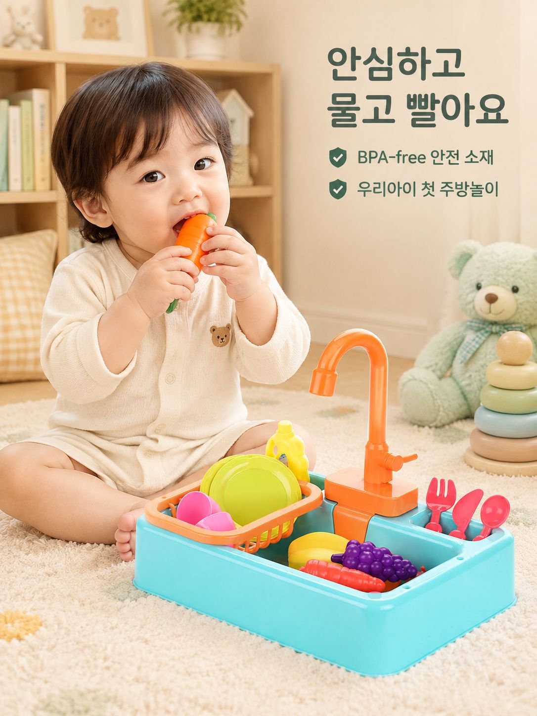 어린이 주방 설거지 장난감
