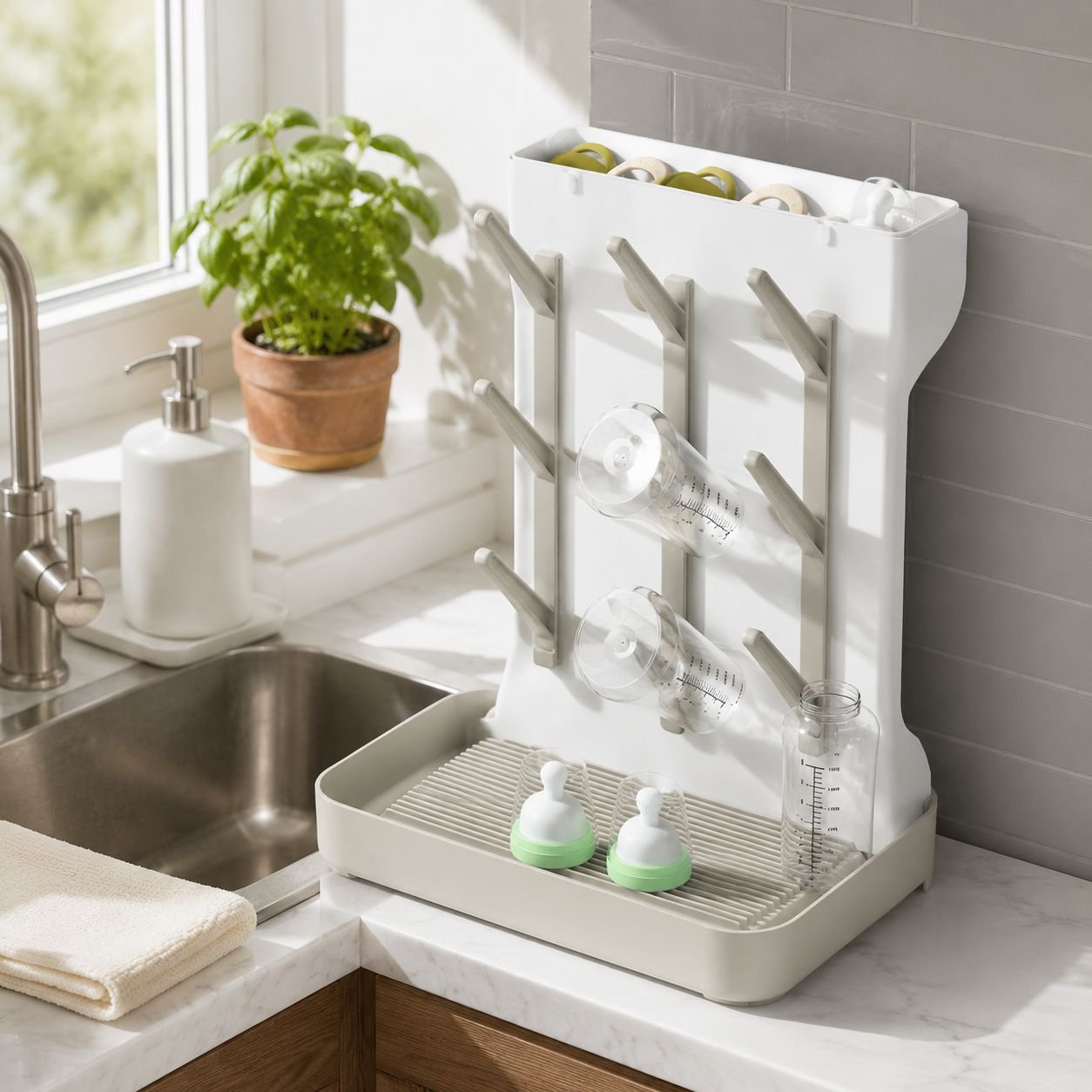 Baby Bottle Storage Draining Rack for quick drying