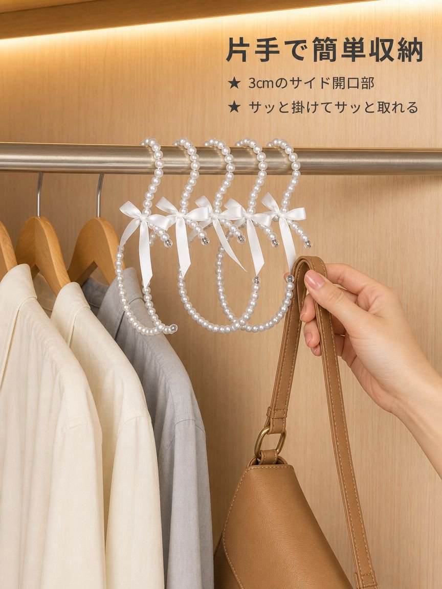 パール製の帽子フック