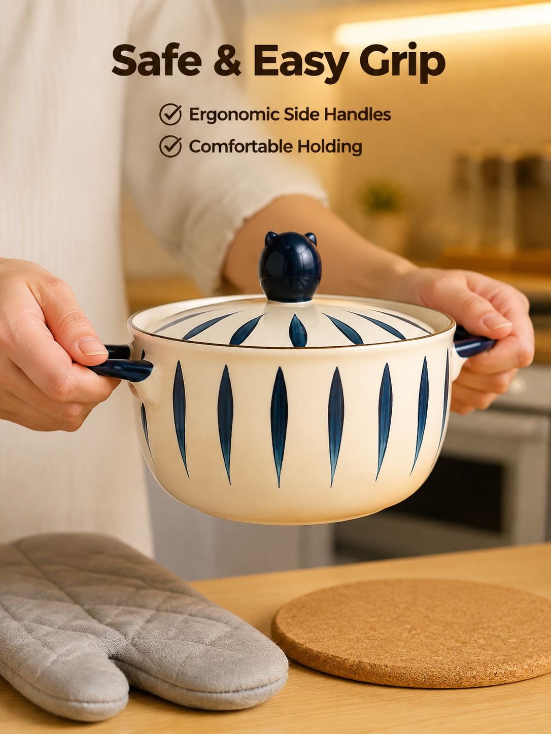 Lidded Ceramic Soup Bowl Set