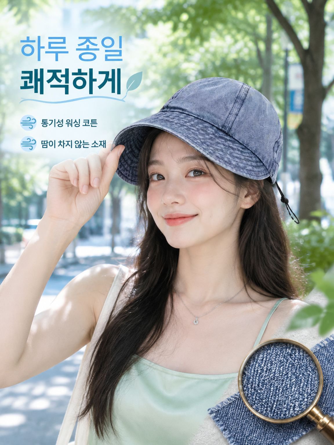 접이식 얼굴 가리개 버킷햇