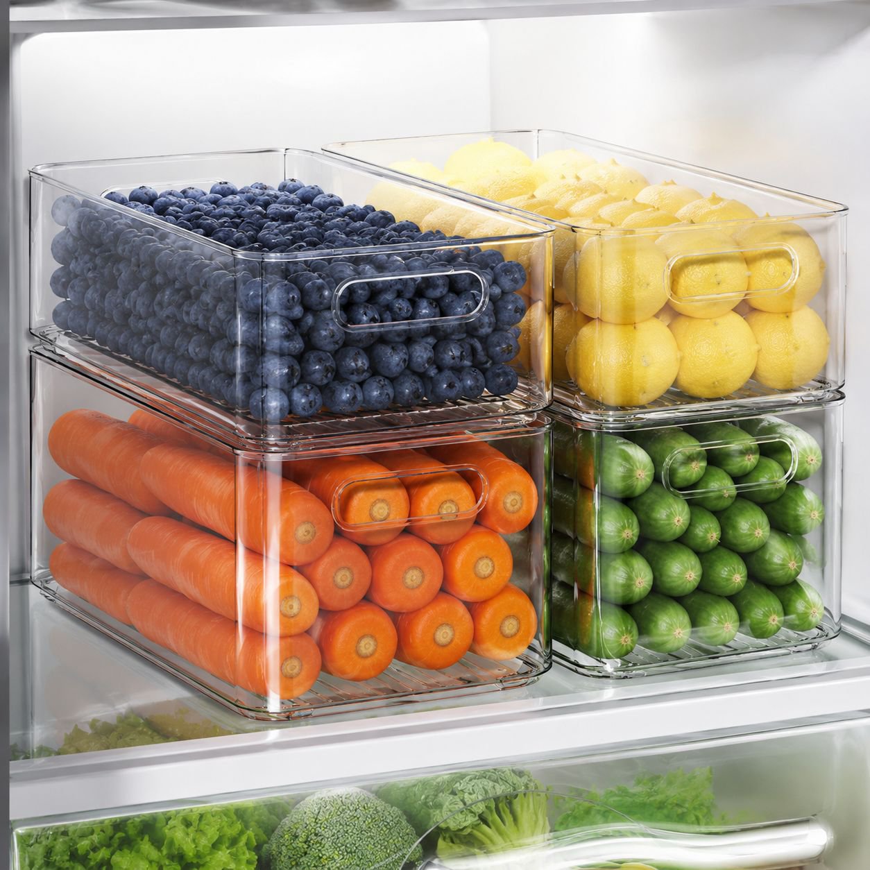 Refrigerator organizer, storage box, egg storage box, freezer-specific kitchen fruit and vegetable d