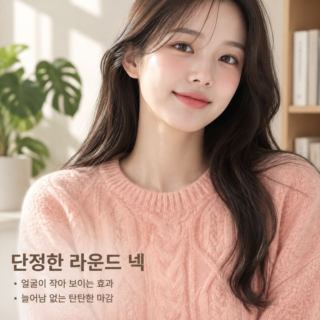 여성용 활용도 높은 루즈핏 크루넥 풀오버 스웨터
