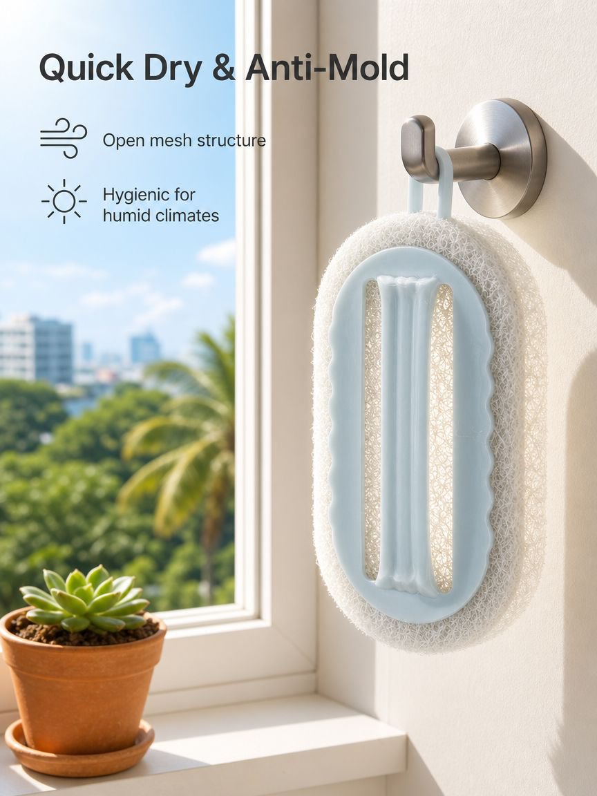 Sponge brush with handle