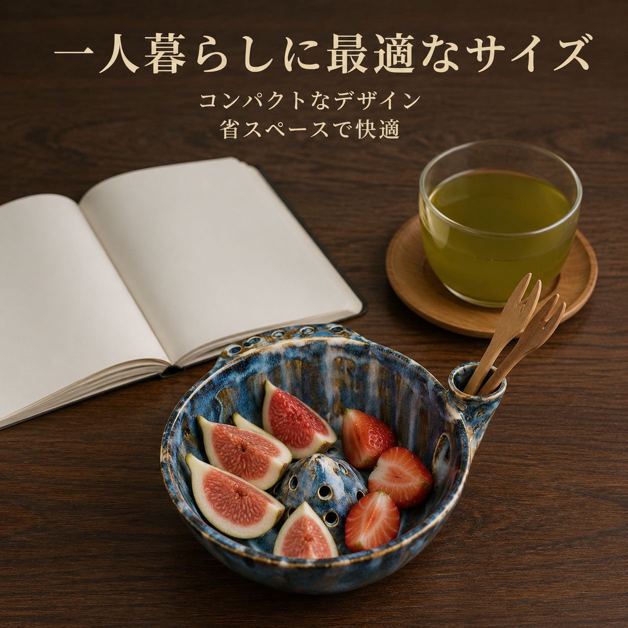 陶器製のフルーツバスケット