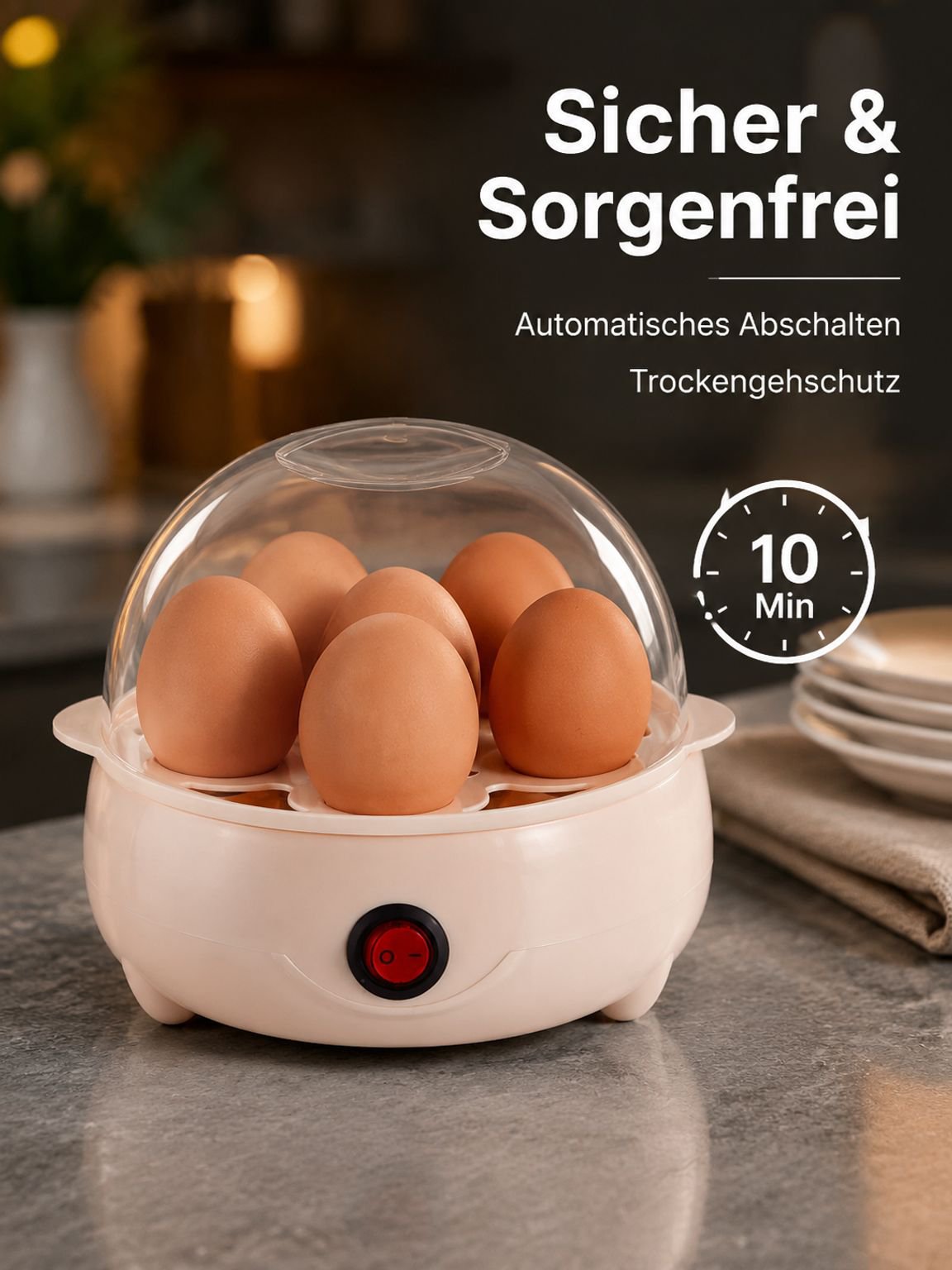 Dampfgargerät für Eierpudding – Haushaltsgerät