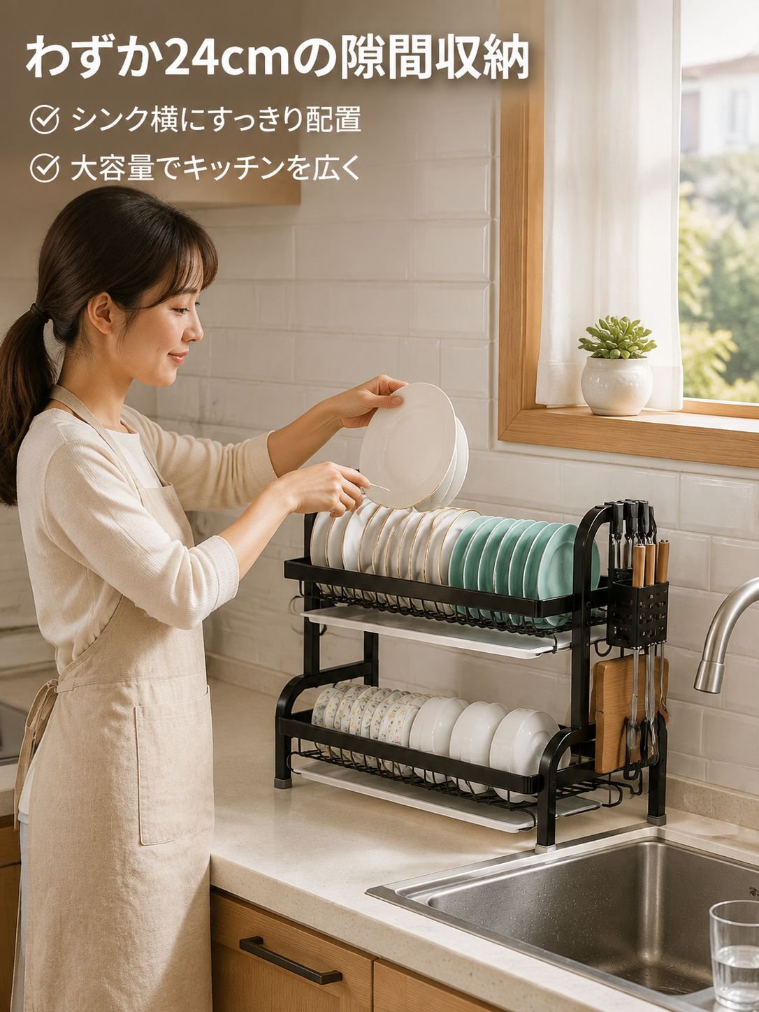 多機能箸・カトラリー収納ラック
