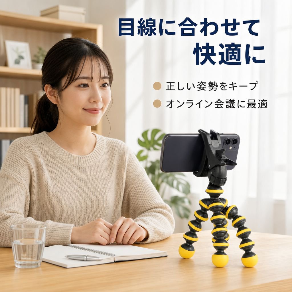 かわいいポニー＆犬スマホスタンド 調節可能な卓上ホルダー