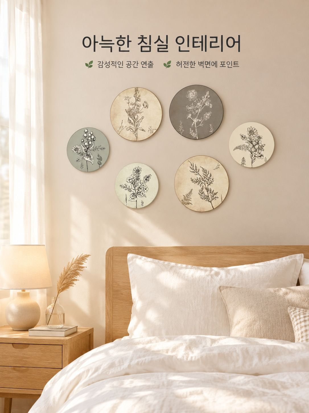 나무 소재 벽걸이형 장식판