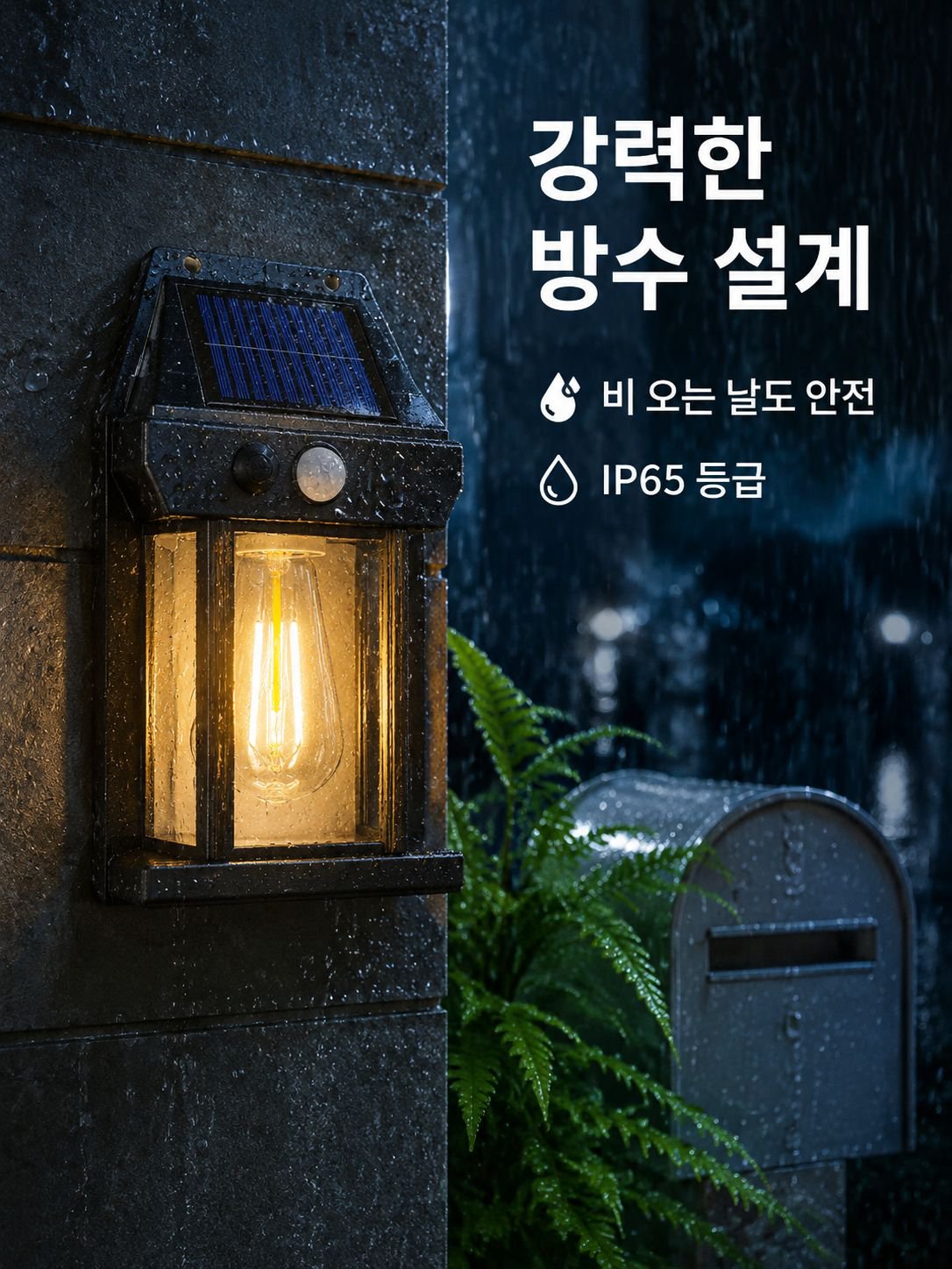 태양광 센서 벽등