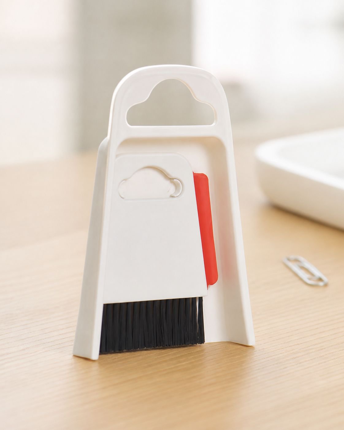 Easy to store mini broom and dustpan combo