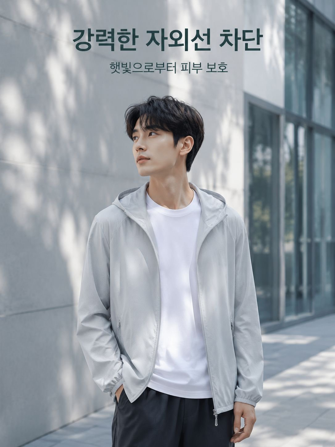 얇고 통기성 좋은 자외선 차단 의류