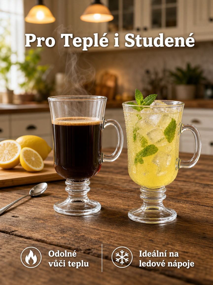Zesílená tepelně odolná sklenice na nápoje