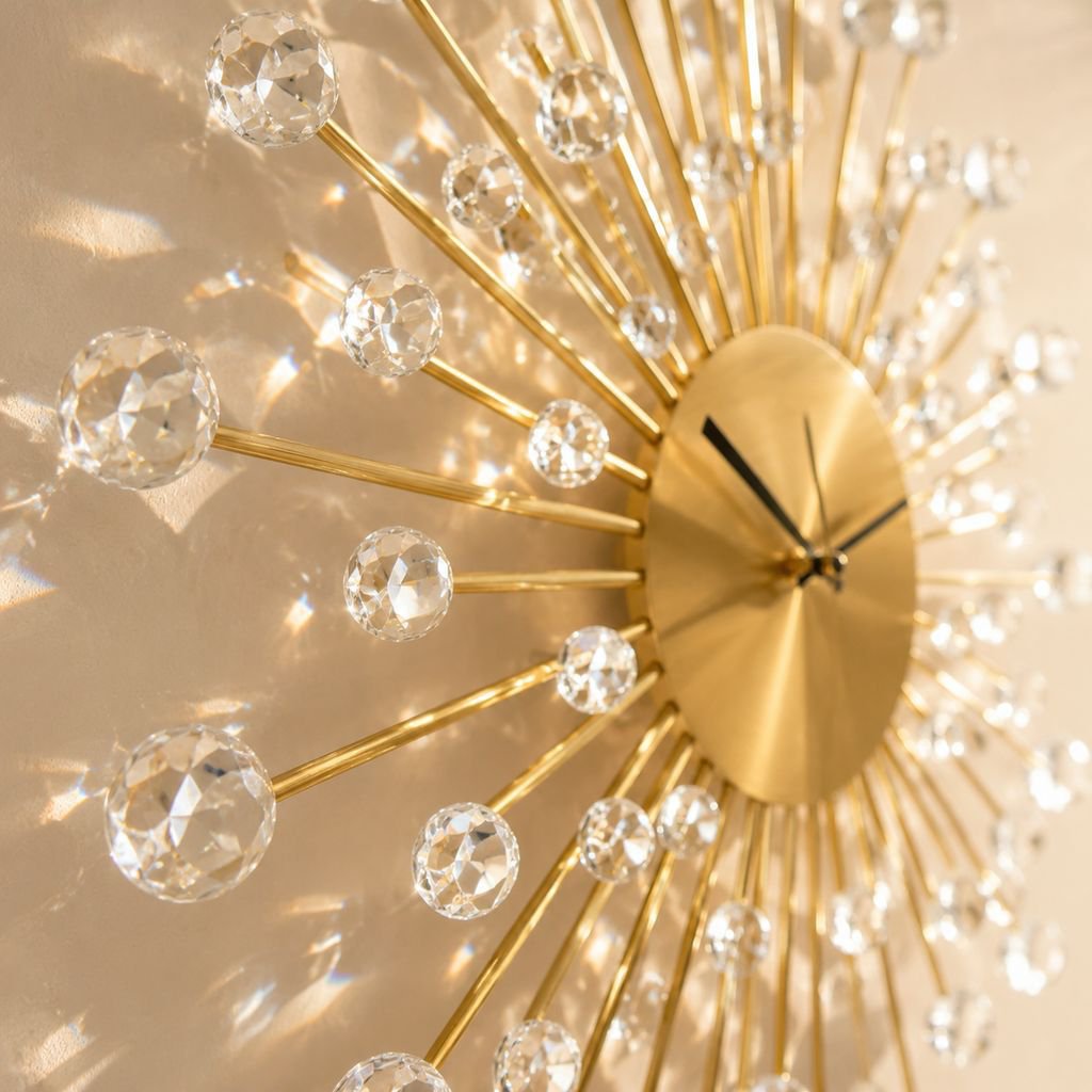 Reloj de pared creativo con cielo estrellado, decoración artística para sala de estar