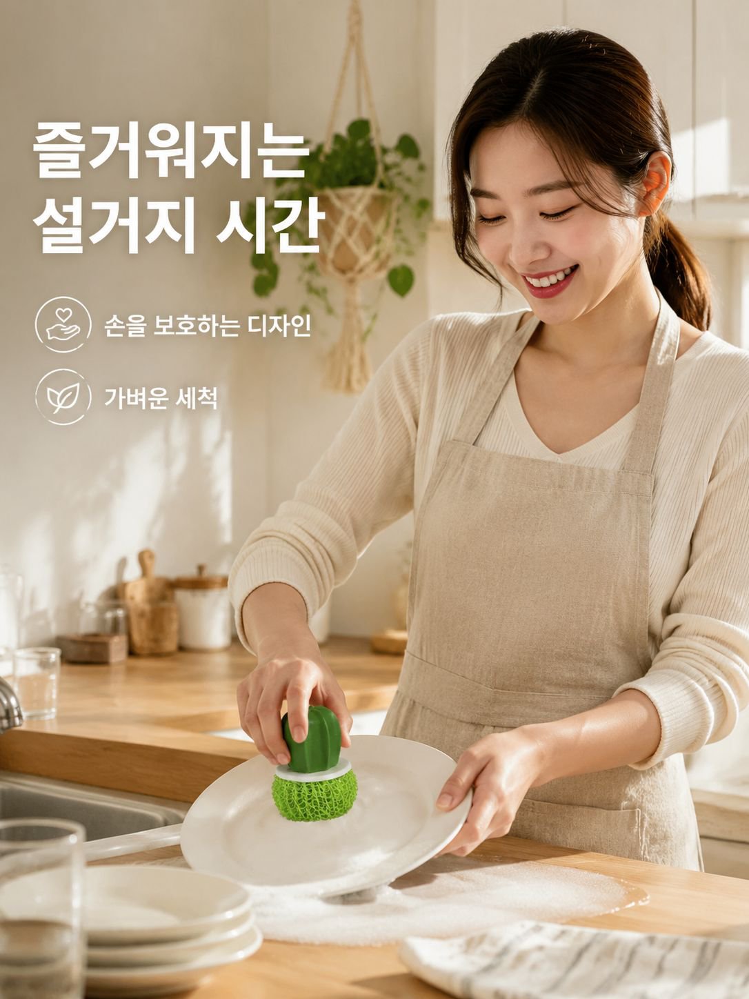 선인장 화분용 수세미