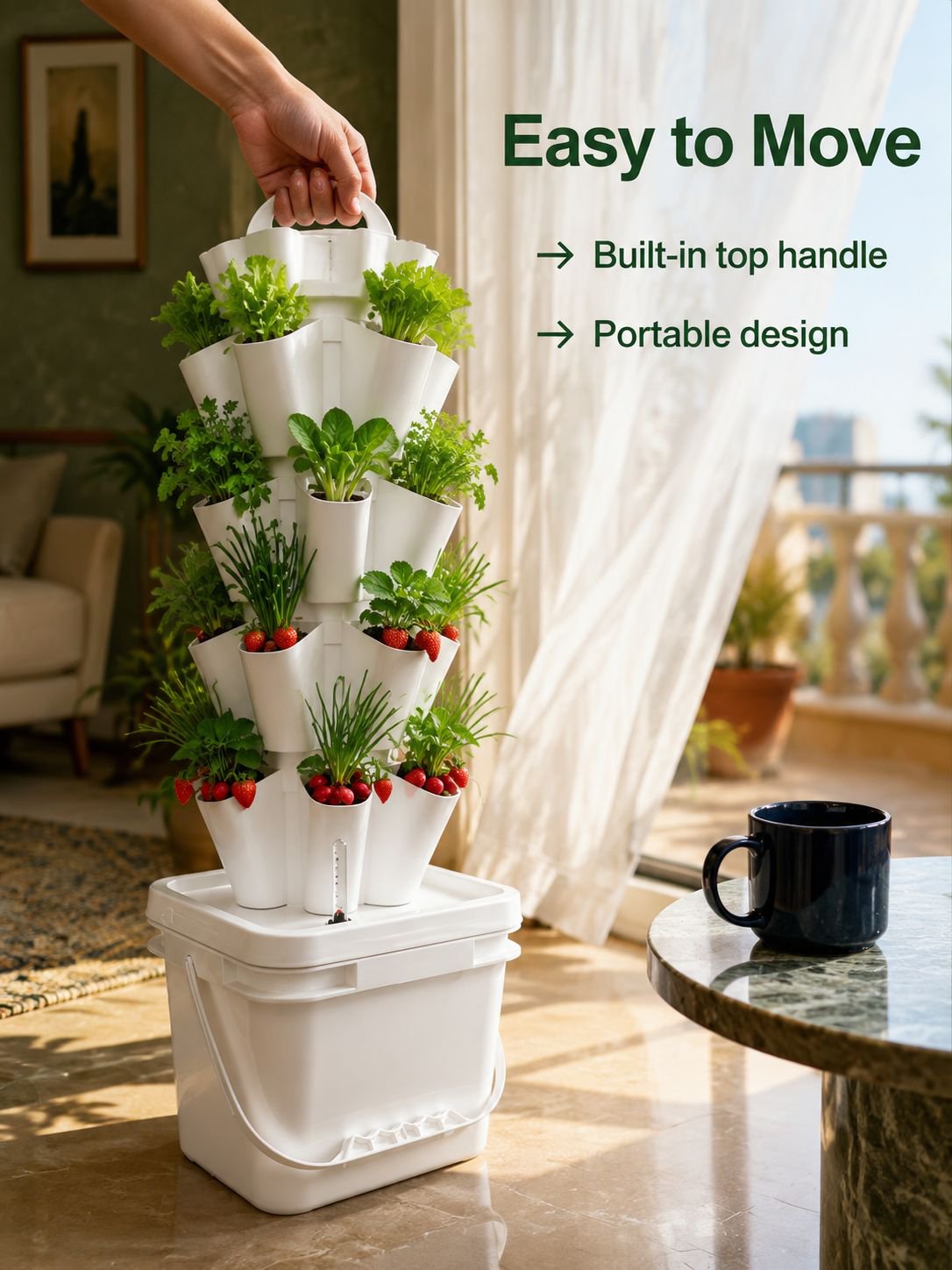 Close-up of the product's premium materials
