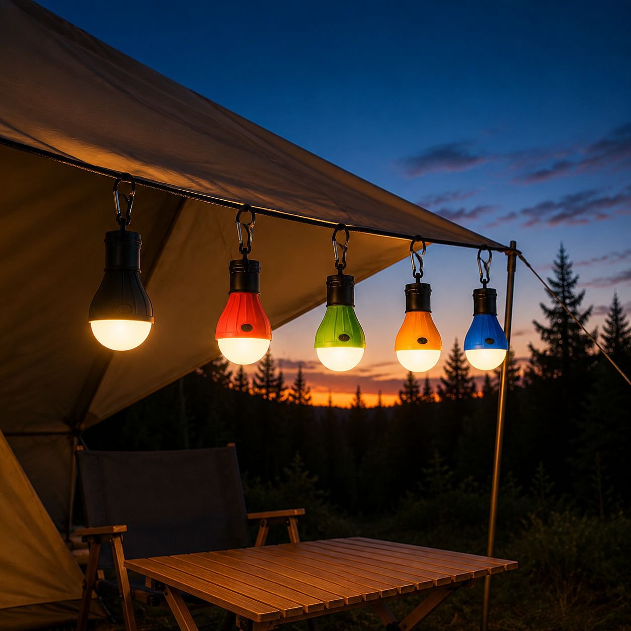 Durable LED camping light accessory for night activities