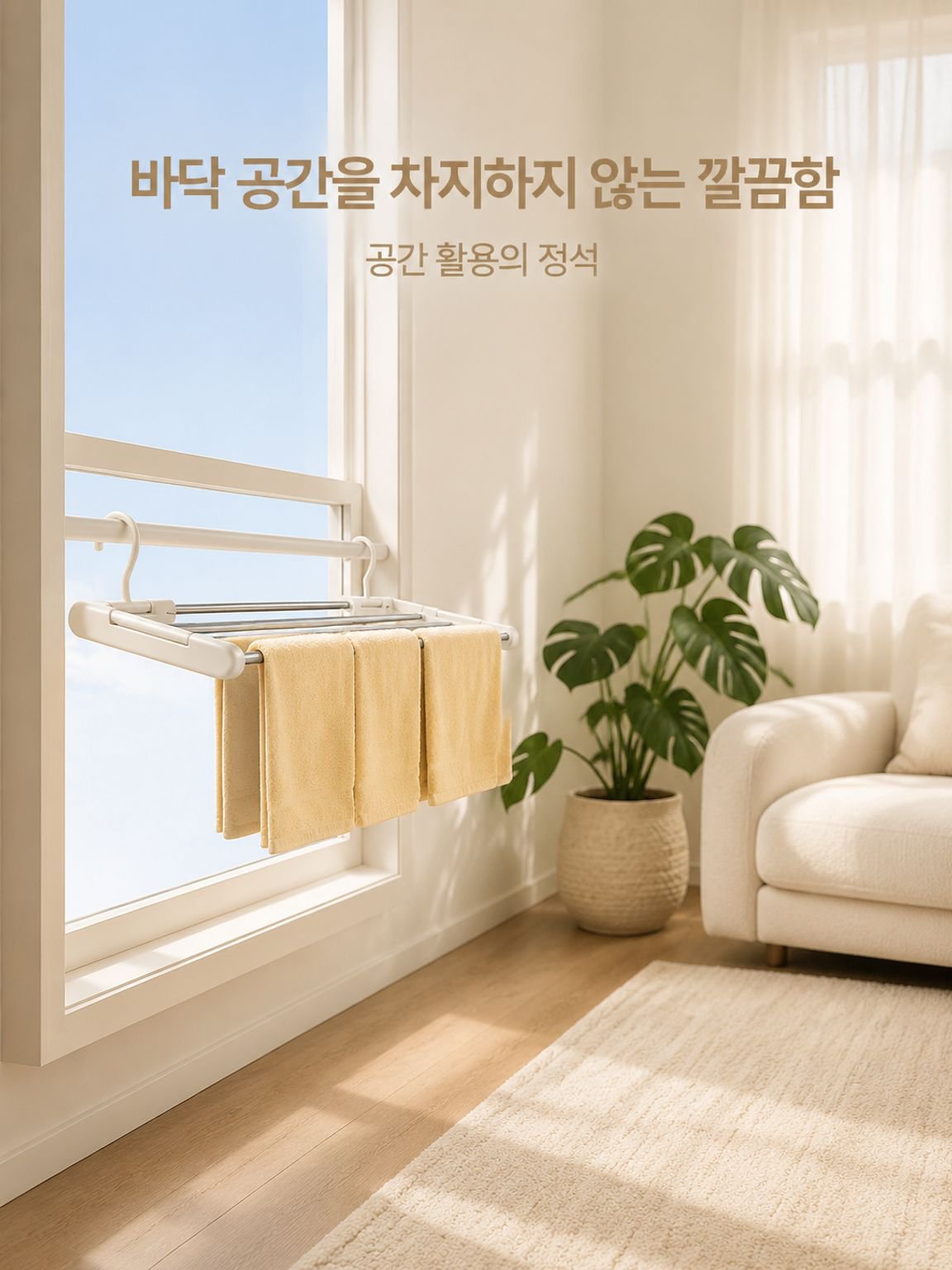 스테인리스 스틸 확장형 다기능 건조대 전체 모습