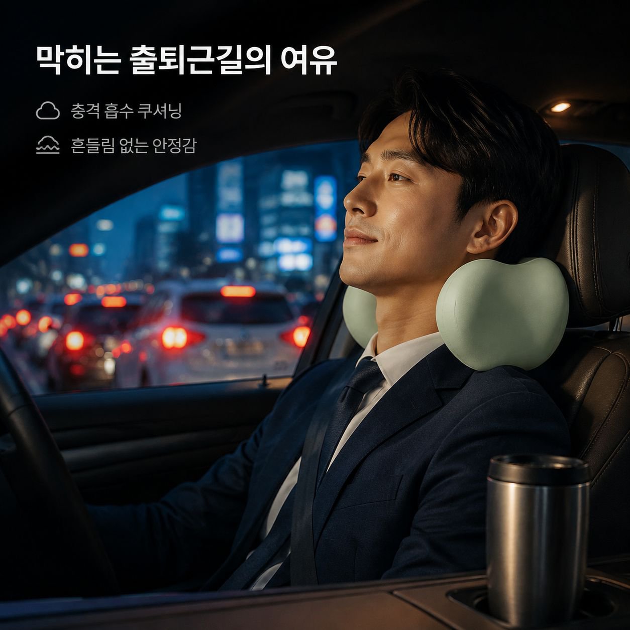 차량용 허리 및 목 지지대 세트