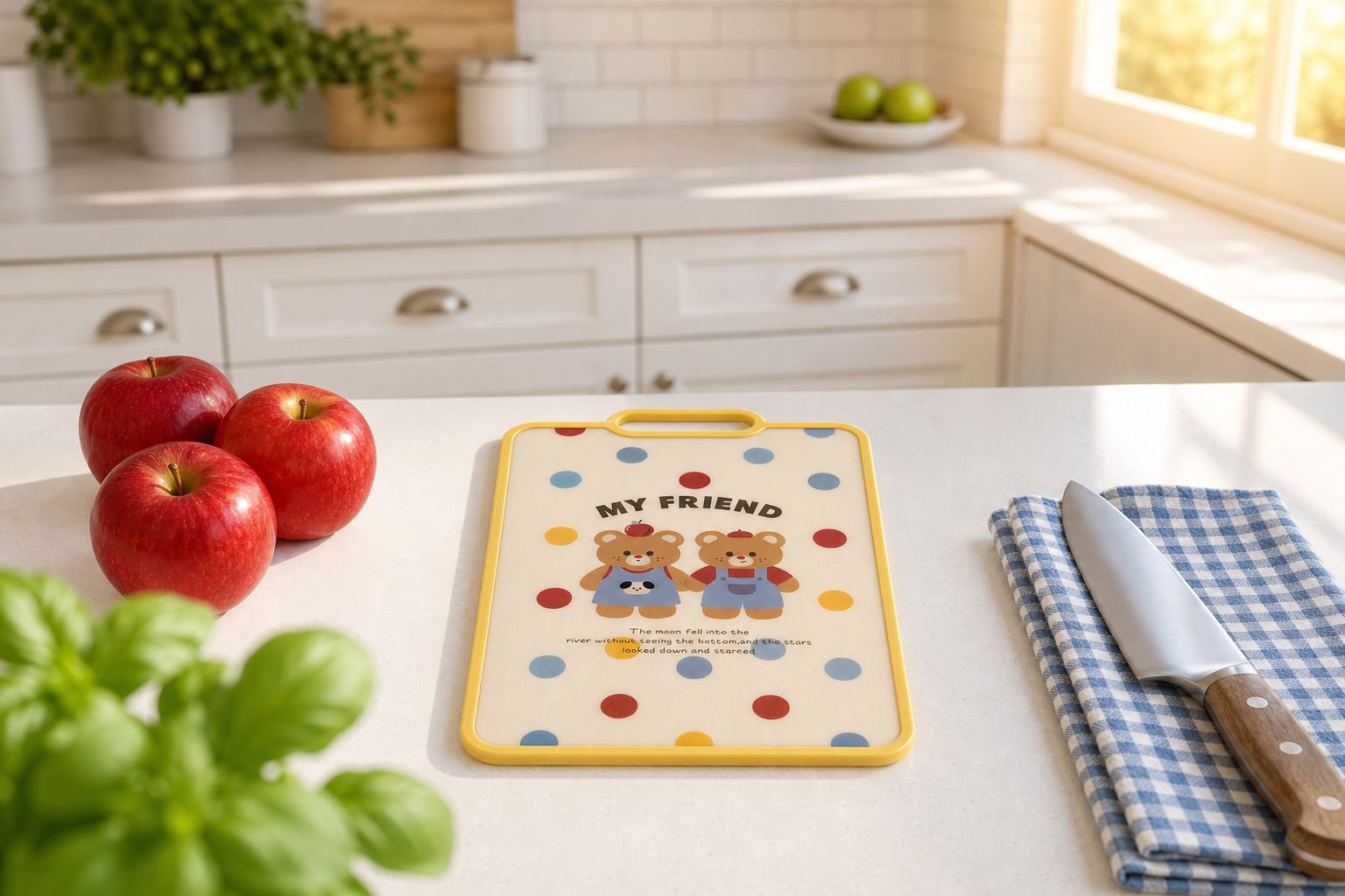 Cute Bear Fruit Cutting Board for Kitchen