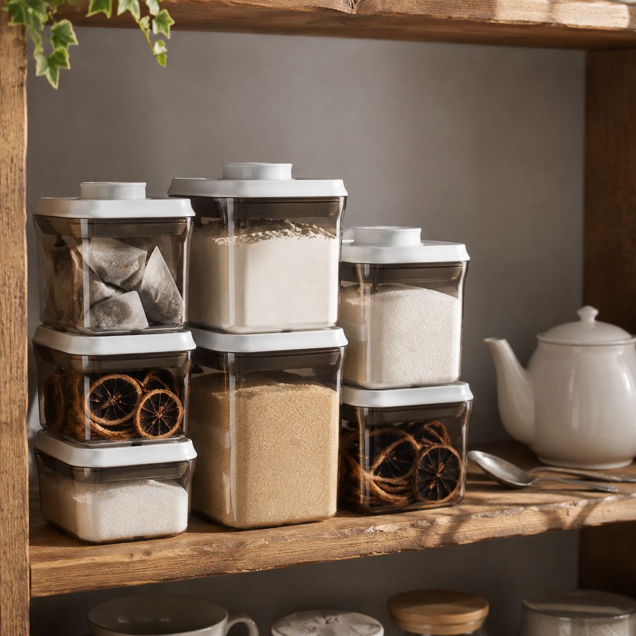 Multi-purpose Kitchen Airtight Grain Jar on countertop