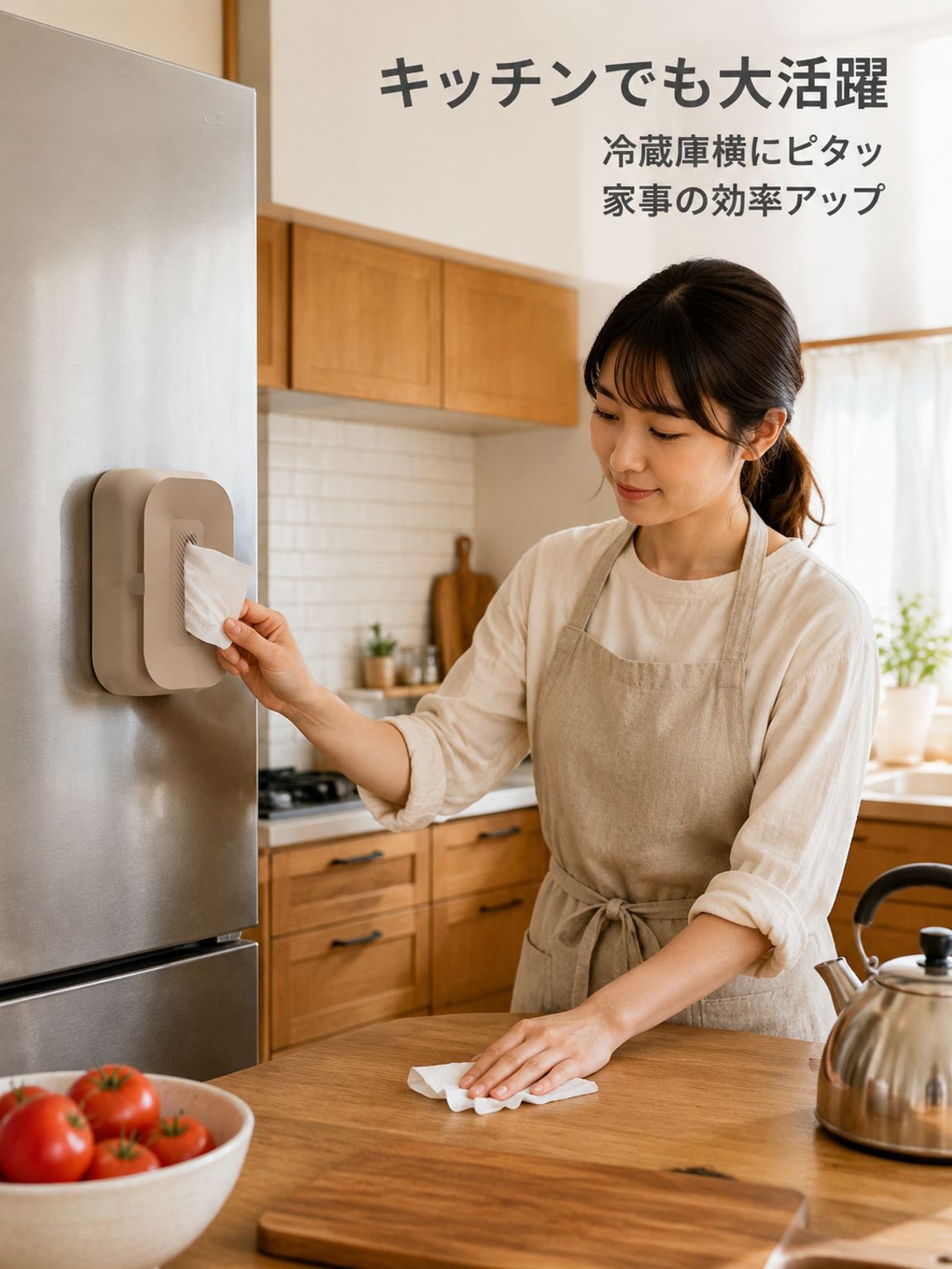 吸盤付きシリコン製壁掛けティッシュケース、多用途対応