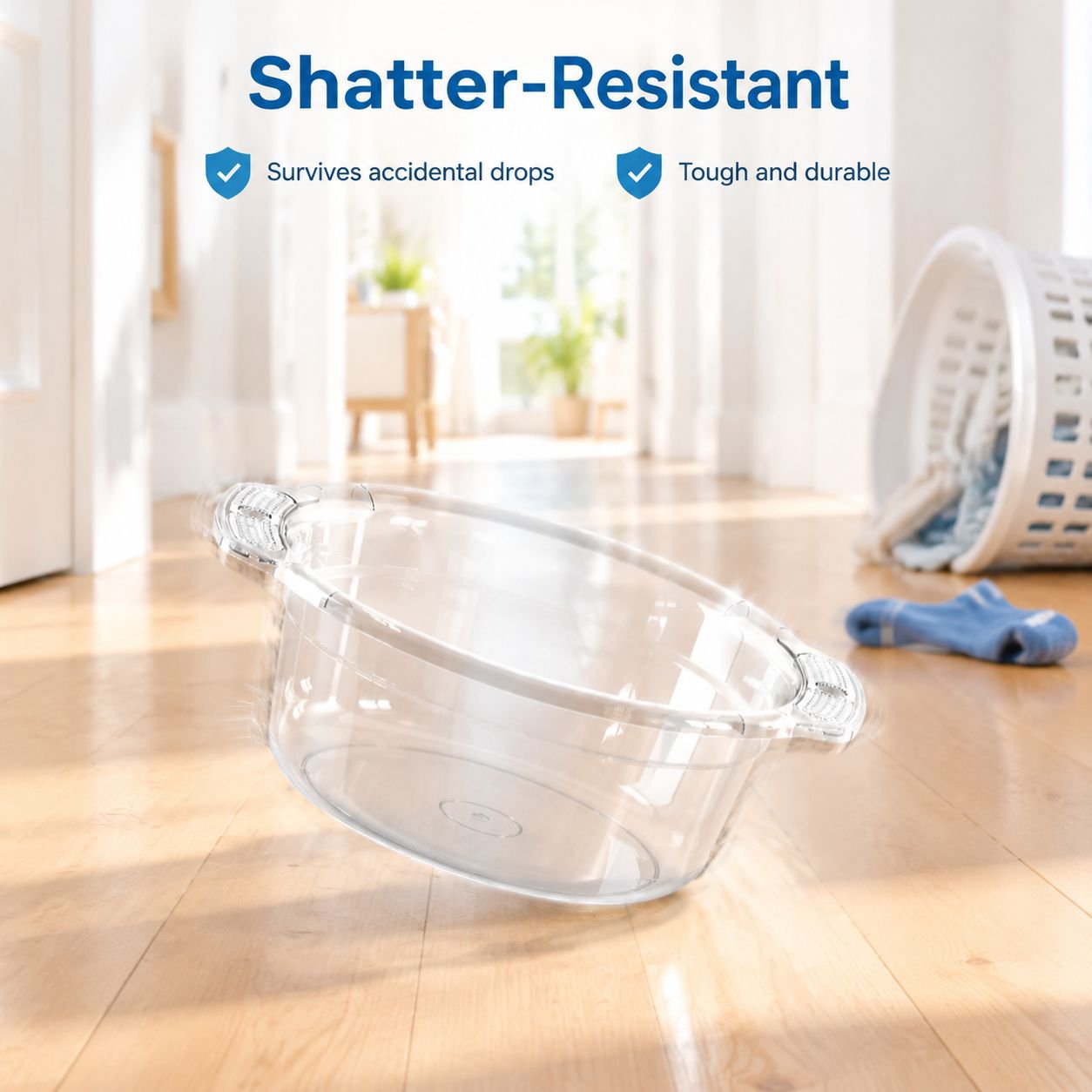 Household Thickened Transparent Wash Basin