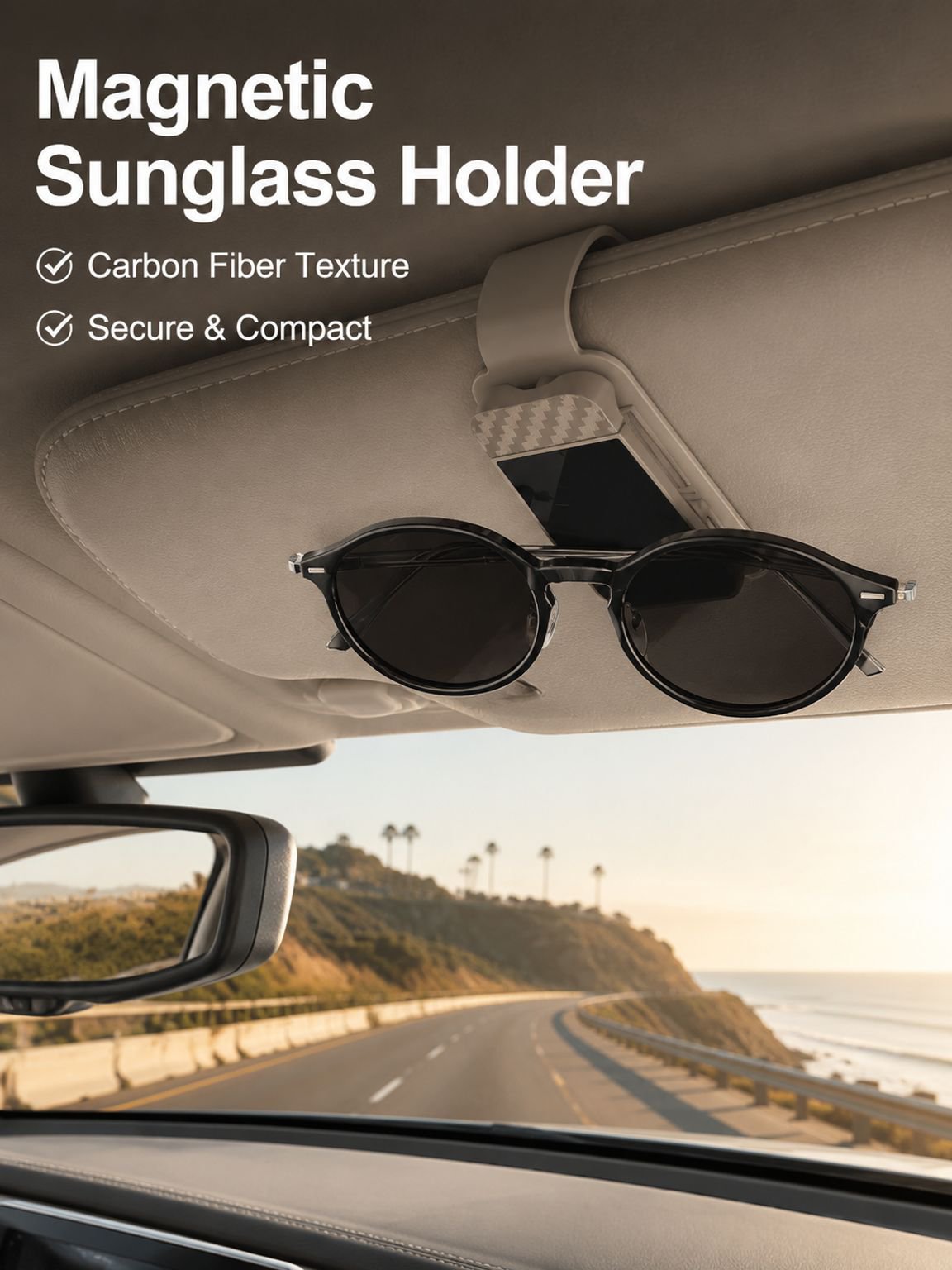 Car glasses clip magnetic