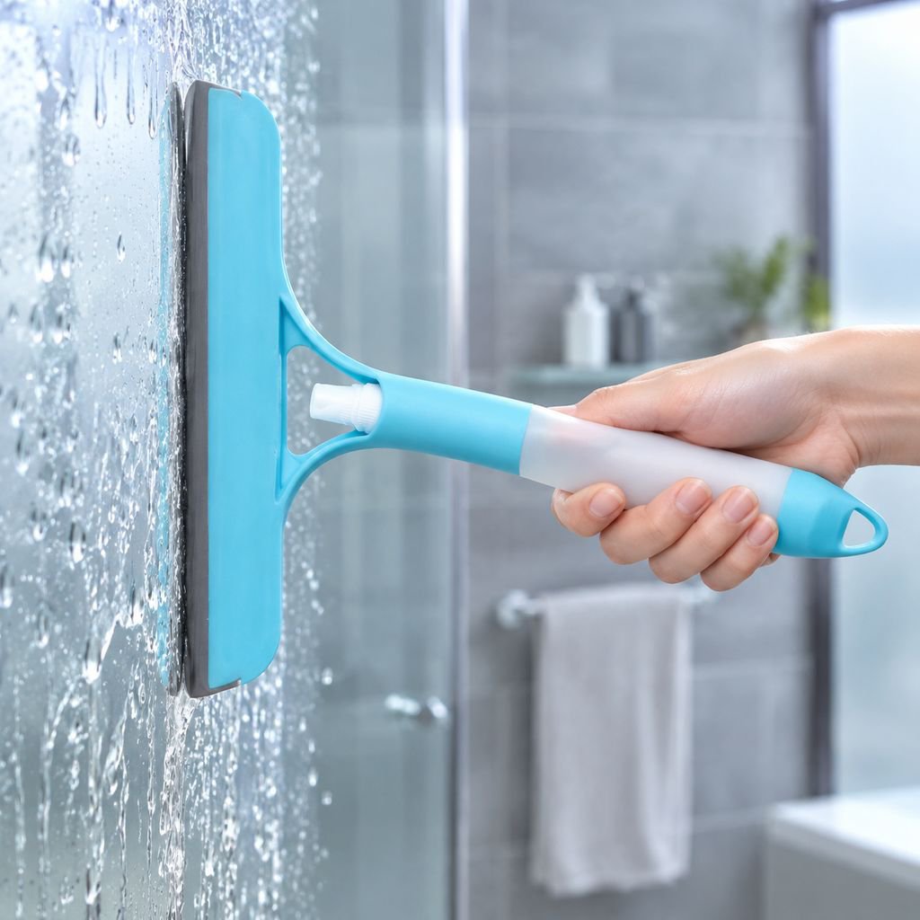 Ergonomic handle of window screen brush for easy grip