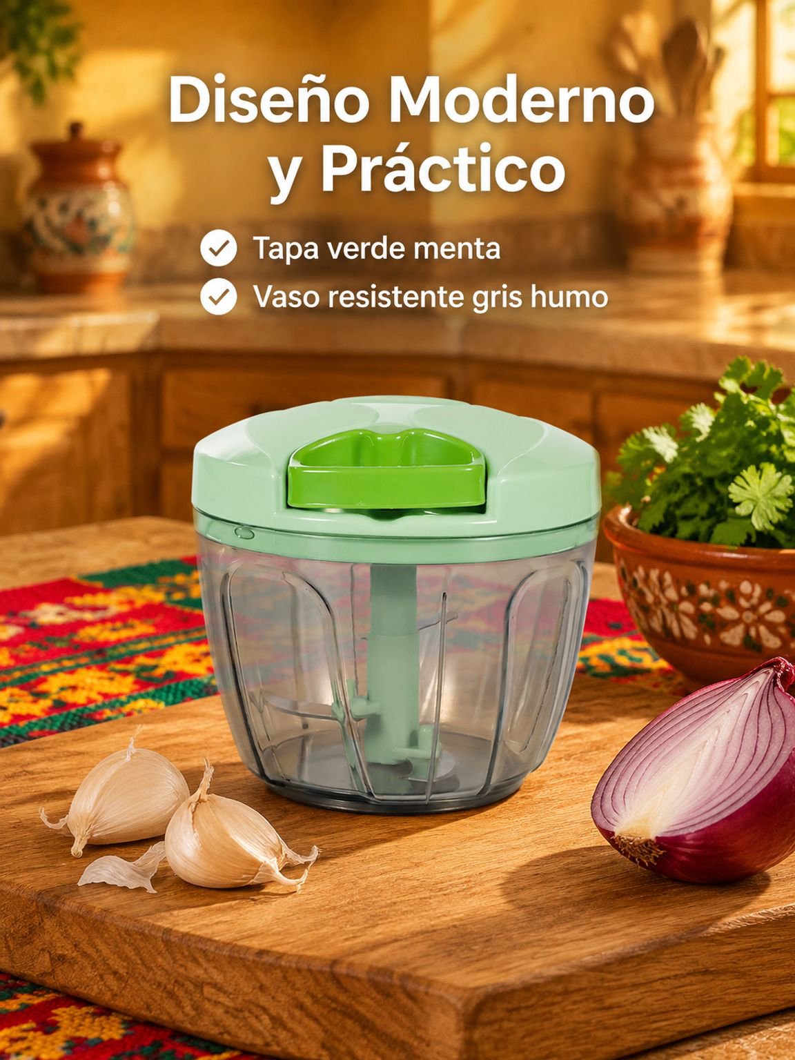 Lindo sacador portátil de ajo
